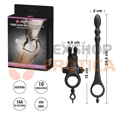 Anillo para estimulacion clitorial y dilatacion anal,